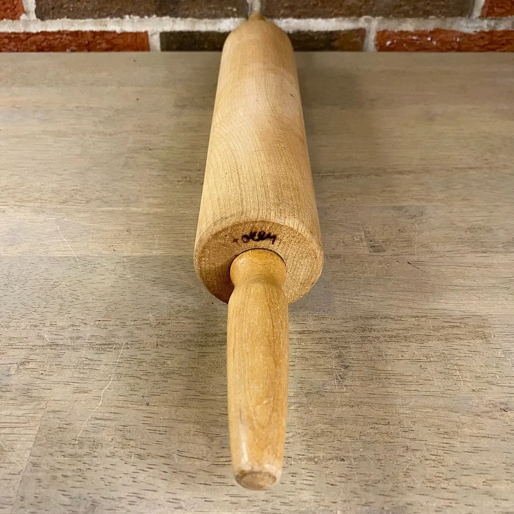 Vintage Foley Rolling Pin Maple Hardwood w/ Ball Bearings 18